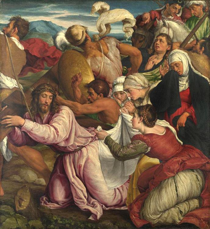 Jacopo Bassano The Procession to Calvary (mk08) oil painting image